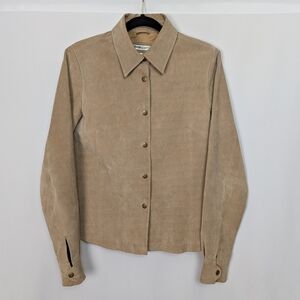 Coldwater Creek Tan Suede Leather Jacket Small